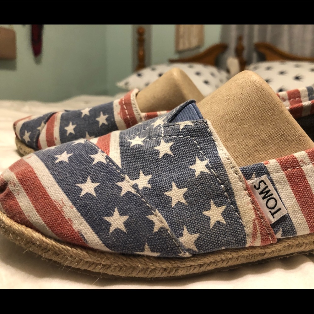 TOMS Summer, flats, red/white/blue, 4th or July